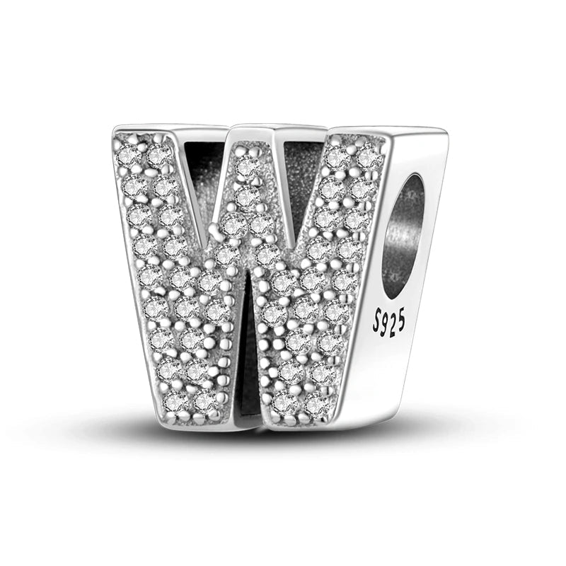 Buchstaben-Charm mit Zirkonia – Personalisierter Anhänger