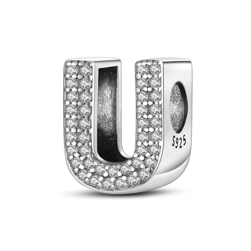 Buchstaben-Charm mit Zirkonia – Personalisierter Anhänger