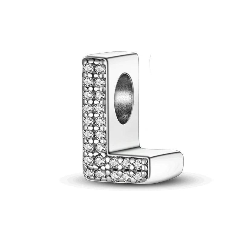Buchstaben-Charm mit Zirkonia – Personalisierter Anhänger