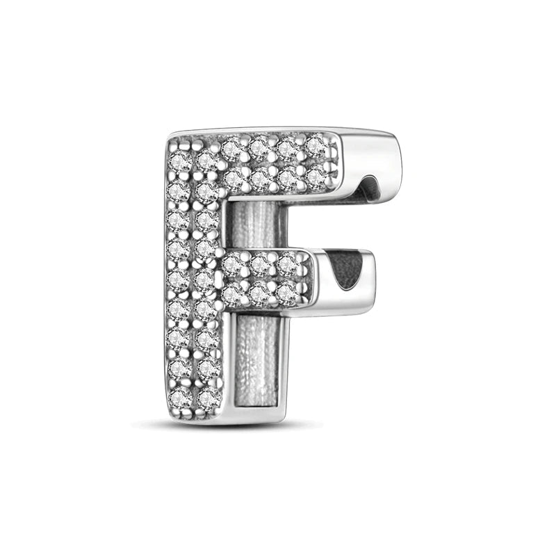 Buchstaben-Charm mit Zirkonia – Personalisierter Anhänger