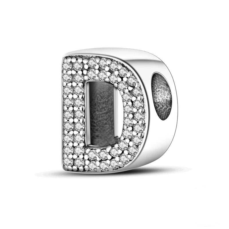 Buchstaben-Charm mit Zirkonia – Personalisierter Anhänger