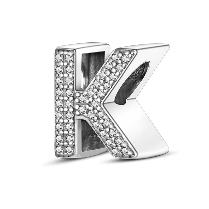 Buchstaben-Charm mit Zirkonia – Personalisierter Anhänger