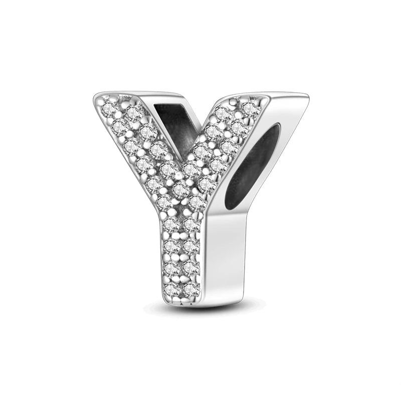 Buchstaben-Charm mit Zirkonia – Personalisierter Anhänger