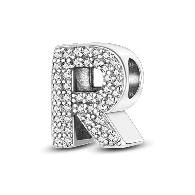 Buchstaben-Charm mit Zirkonia – Personalisierter Anhänger