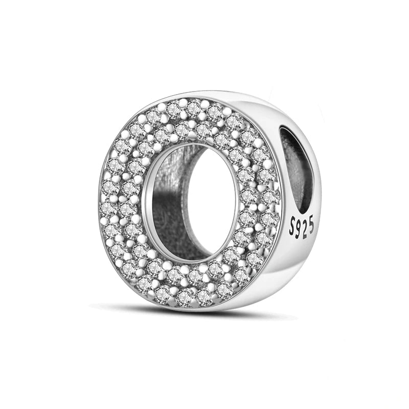 Buchstaben-Charm mit Zirkonia – Personalisierter Anhänger