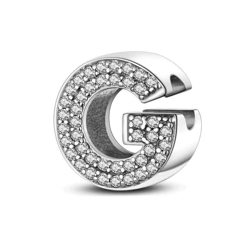 Buchstaben-Charm mit Zirkonia – Personalisierter Anhänger