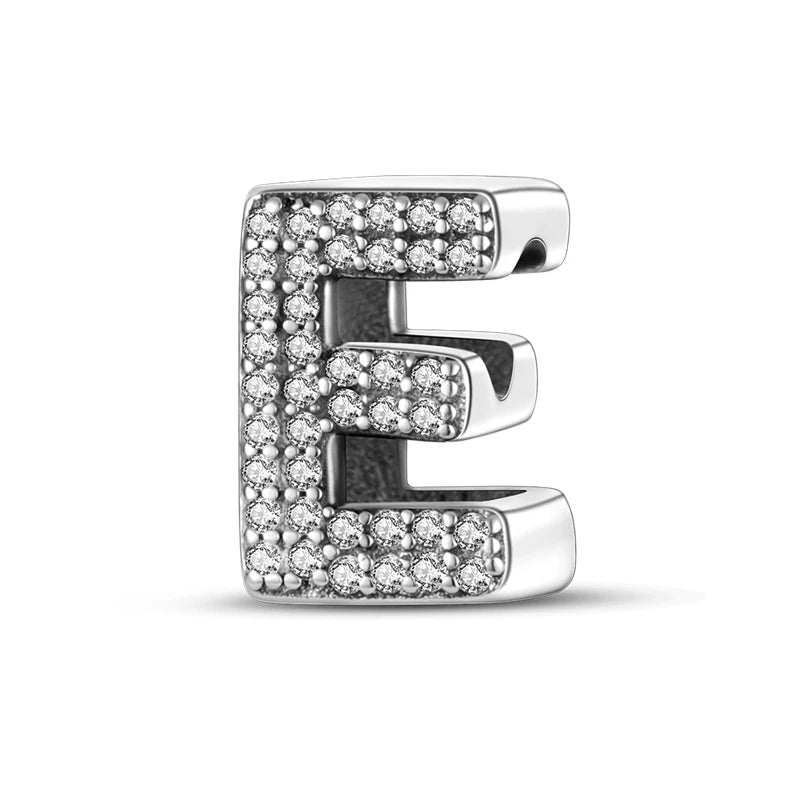 Buchstaben-Charm mit Zirkonia – Personalisierter Anhänger