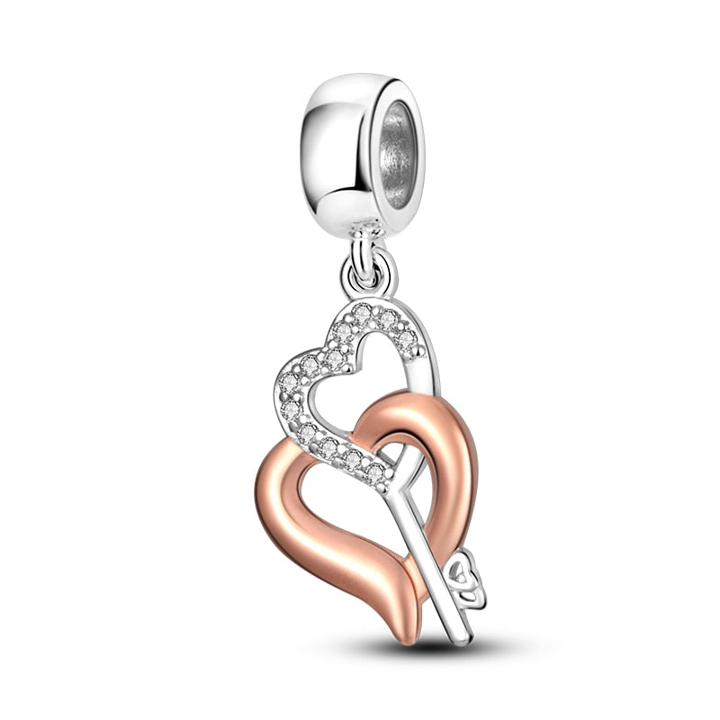 Herzschlüssel Charm-Anhänger