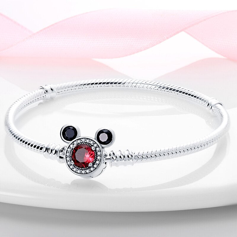 Charm Armband mit funkelnden Micky Kopf