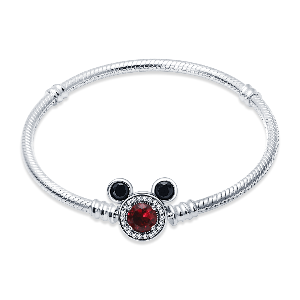 Charm Armband mit funkelnden Micky Kopf