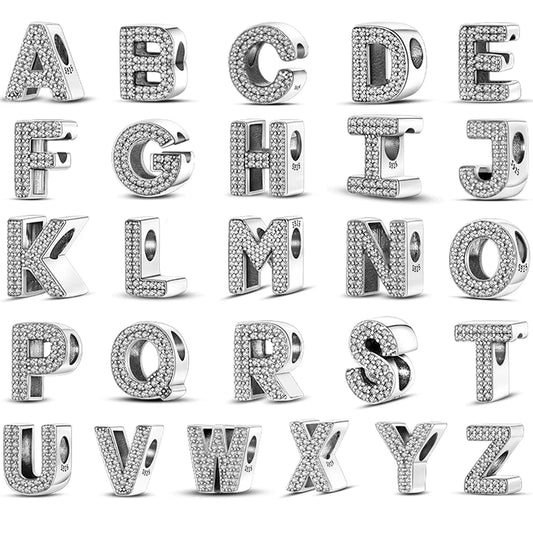 Buchstaben-Charm mit Zirkonia – Personalisierter Anhänger