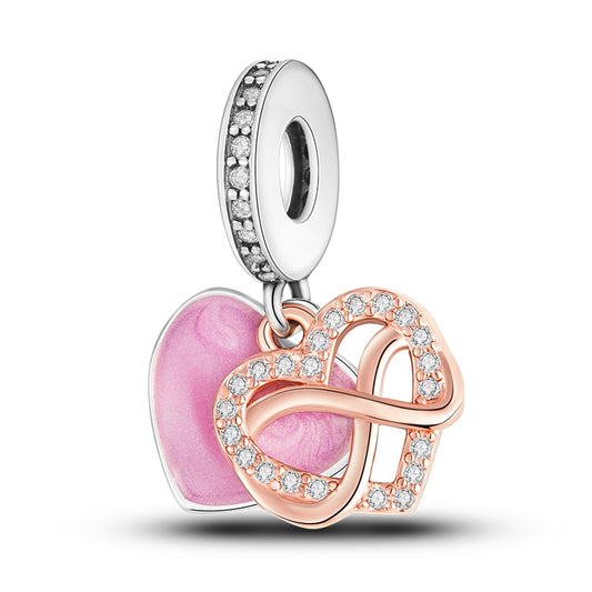 Doppelter Herzanhänger mit Unendlichkeitszeichen - Little Charms - Schmuck & Accessoires