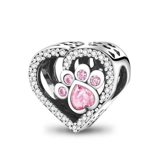 Herzförmiger Pfoten Charm