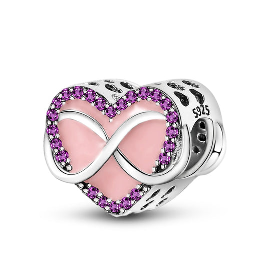 Unendliche Liebe Herz-Charm