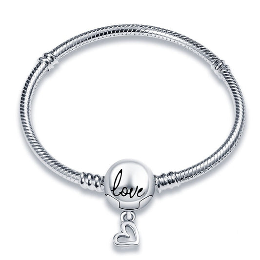 Charm Armband mit Love und Herzanhänger
