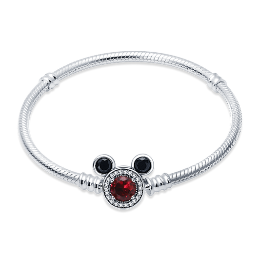 Charm Armband mit funkelnden Micky Kopf