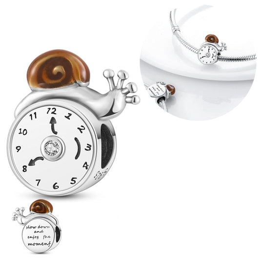 Enjoy the Time Schnecken Charm